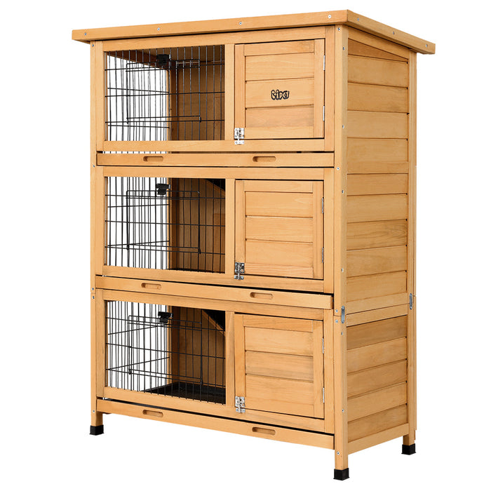 Pet Rabbit Hutch Wooden Cage ( 91.5cm x 46cm x 116.5cm )