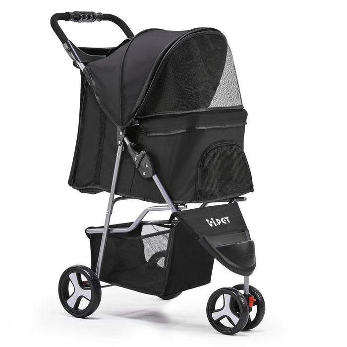 Black i.Pet 3 Wheel Pet Stroller