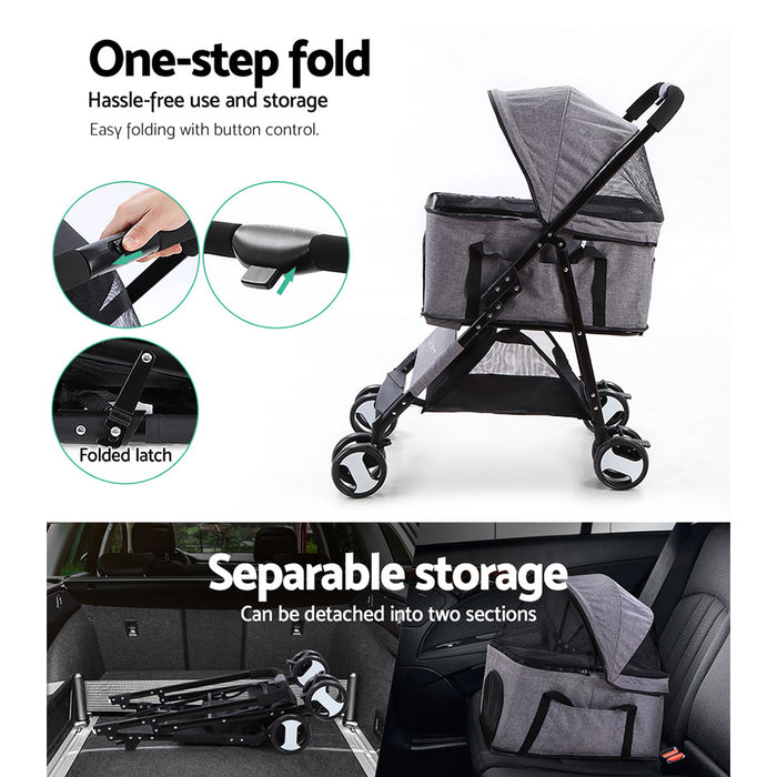 Grey i.Pet Pet Stroller