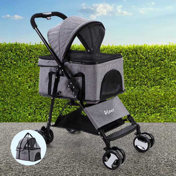 Grey i.Pet Pet Stroller