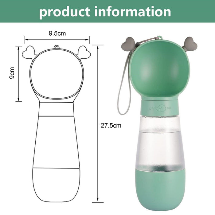 Portable Dog Water Bottle with Food Container