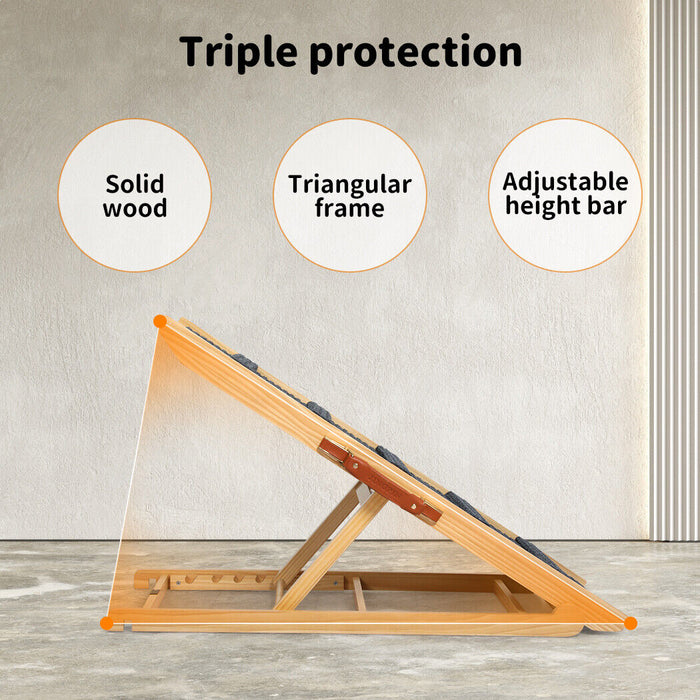 Wood Adjustable Height Pet Ramp Stair